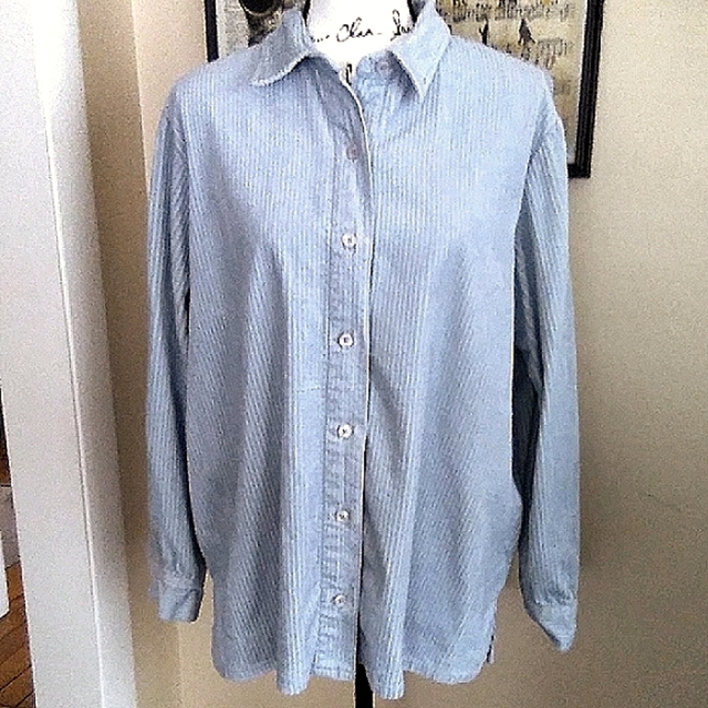 LADIES COURDORY SHIRT by BLAIR (sz L)